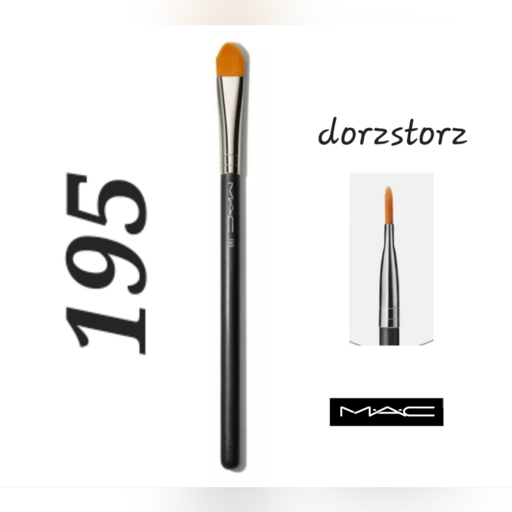 MAC *195 CONCEALING BRUSH* / Synthetic Fiber Flat Blending Brush / NEW